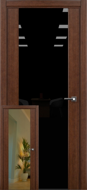 межкомнатные двери  Рада Гранд-М исполнение 2 вариант 3 Зеркало орех тёмный
