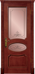 межкомнатные двери  Дариано Оливия гравировки Лоренсо бронза красное дерево