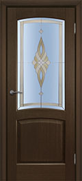 межкомнатные двери  Фрамир Dublin 7 со стеклом шпон