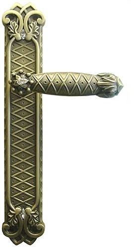дверные ручки  Class Crystal 1090 матовая бронза