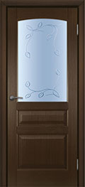 межкомнатные двери  Фрамир Dublin 6 со стеклом шпон
