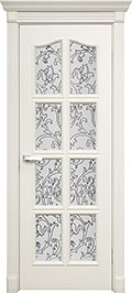 межкомнатные двери  Фрамир Venezia 8-9 с решёткой со стеклом эмаль