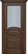 межкомнатные двери  Фрамир New Classic 12 со стеклом шпон