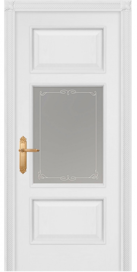 межкомнатные двери  Дариано Элегант-В 1 контур Муза эмаль белая