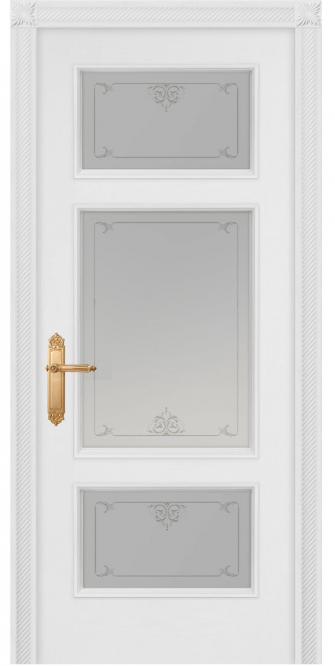 межкомнатные двери  Дариано Элегант-В 3 матирование Бинито эмаль белая