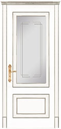 	межкомнатные двери 	Дариано Виченца-2 гравировка Турин эмаль патина