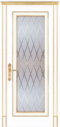 межкомнатные двери  Дариано Виченца-1 гравировка Англия эмаль патина