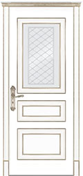 	межкомнатные двери 	Дариано Виченца-3 контур Антей эмаль патина