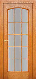 межкомнатные двери  Фрамир Palermo 5 с решёткой со стеклом шпон