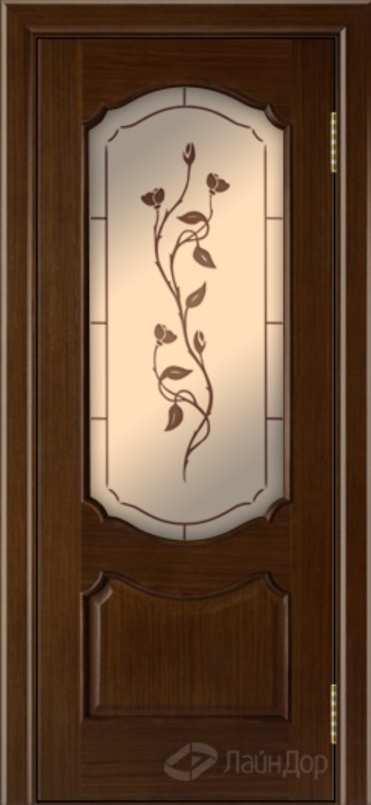 межкомнатные двери  Лайндор Богема стекло бронза Маки дуб тон 2