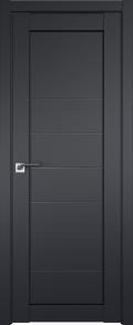 межкомнатные двери  Profil Doors 71U остекление чёрный seidenmatt