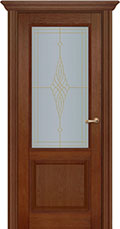 межкомнатные двери  Фрамир Geneva 1 со стеклом шпон