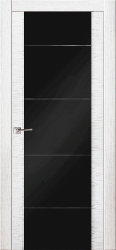 межкомнатные двери  La Porte Modern 100.3 Line 1 триплекс чёрный ясень бланко