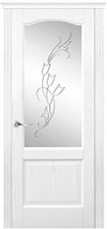 	межкомнатные двери 	La Porte New Classic 200.4 гравировка Альба ясень бланко