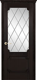 	межкомнатные двери 	La Porte New Classic 200.3 гравировка Ромб браун