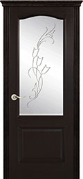 	межкомнатные двери 	La Porte New Classic 200.4 гравировка Альба браун