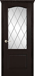 межкомнатные двери  La Porte New Classic 200.4 гравировка Ромб браун