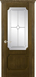 	межкомнатные двери 	La Porte New Classic 200.3 гравировка Падуя коньяк