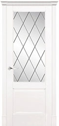	межкомнатные двери 	La Porte New Classic 200.1 гравировка Ромб эмаль белая
