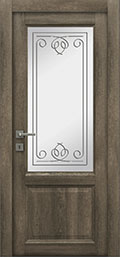 	межкомнатные двери 	La Porte Master 400.2 гравировка Вега табакко