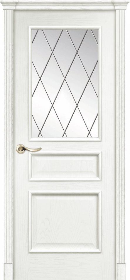 межкомнатные двери  La Porte Classic 300.1 гравировка Ромб ясень бланко