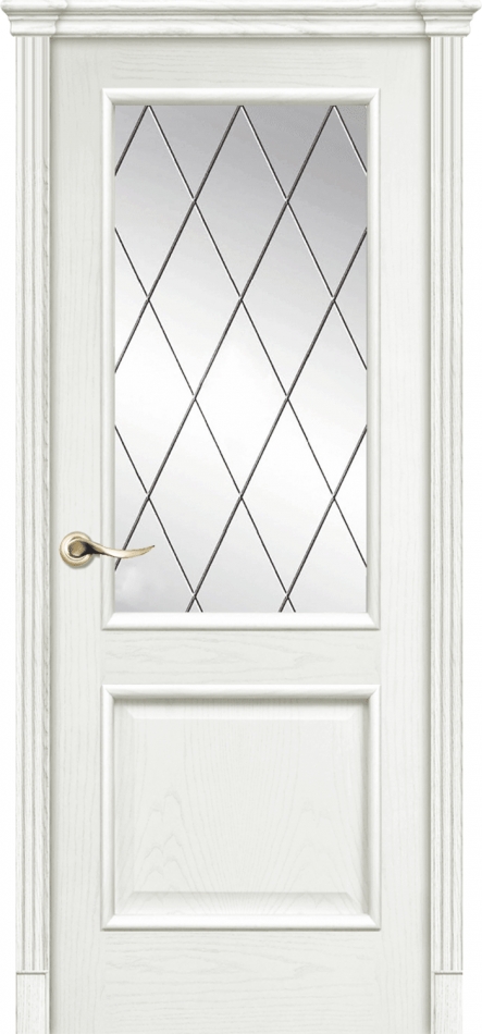 межкомнатные двери  La Porte Classic 300.3 гравировка Ромб ясень бланко
