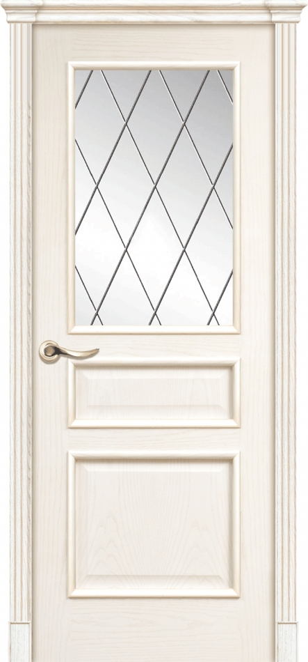 межкомнатные двери  La Porte Classic 300.1 гравировка Ромб ясень карамель