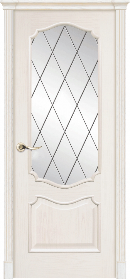 межкомнатные двери  La Porte Classic 300.4 гравировка Ромб ясень карамель