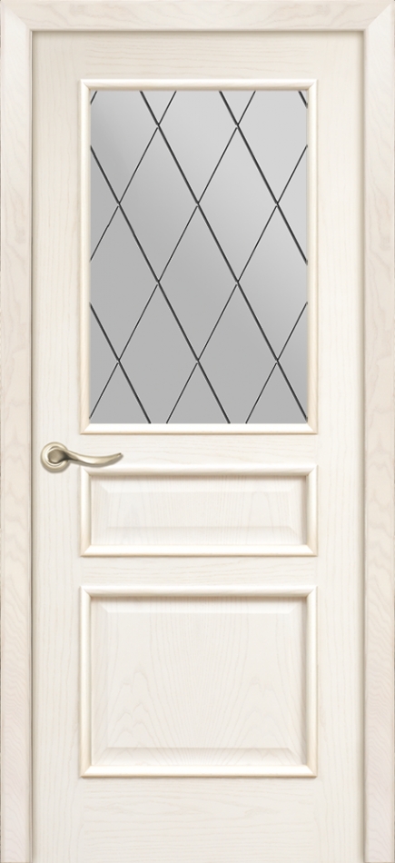 межкомнатные двери  Гринвуд Пронто гравировка Ромб ясень карамель