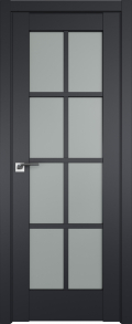 межкомнатные двери  Profil Doors 101U стекло чёрный seidenmatt