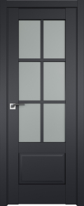 межкомнатные двери  Profil Doors 103U стекло чёрный seidenmatt