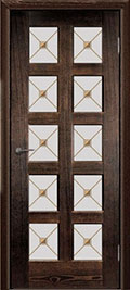 межкомнатные двери  Фрамир Dublin 10 со стеклом шпон