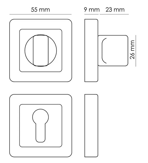 MH-KH-S55 GR/PC квадрат