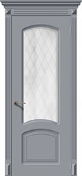 	межкомнатные двери 	La Porte CL001S стекло Кристалл эмаль графит
