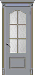 	межкомнатные двери 	La Porte CL003S6 стекло Кристалл эмаль графит