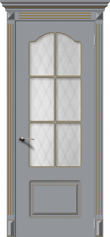 межкомнатные двери  La Porte CL003S6 стекло Кристалл эмаль графит