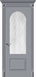 	межкомнатные двери 	La Porte CL004S стекло Кристалл эмаль графит