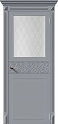 	межкомнатные двери 	La Porte CL007QS стекло Кристалл эмаль графит