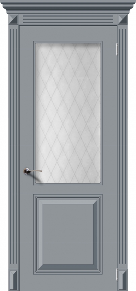 межкомнатные двери  La Porte CL009S стекло Кристалл эмаль графит