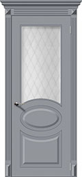 межкомнатные двери  La Porte CL010S стекло Кристалл эмаль графит