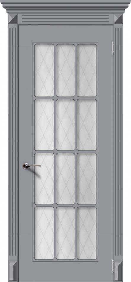 межкомнатные двери  La Porte CL011S12 стекло Кристалл эмаль графит