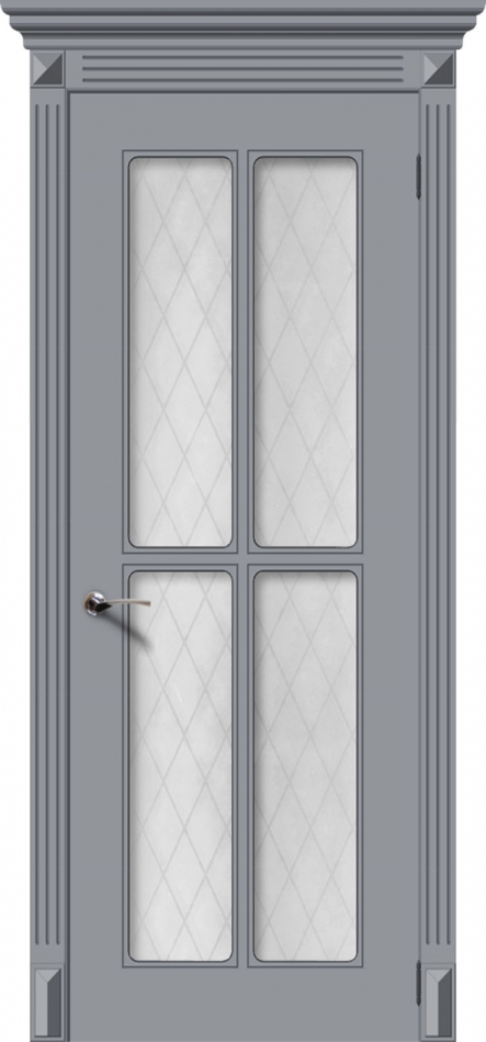межкомнатные двери  La Porte CL013S стекло Кристалл эмаль графит