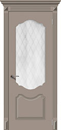 	межкомнатные двери 	La Porte CL002S стекло Кристалл эмаль мокко