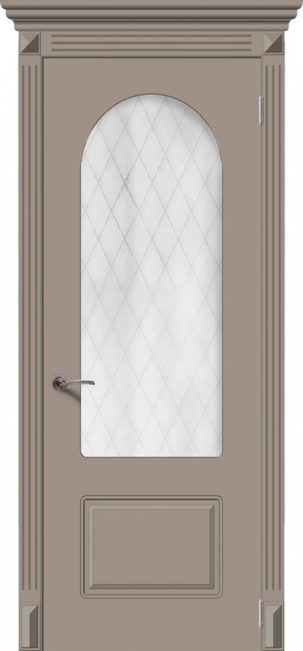межкомнатные двери  La Porte CL004S стекло Кристалл эмаль мокко