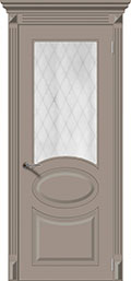 	межкомнатные двери 	La Porte CL010S стекло Кристалл эмаль мокко