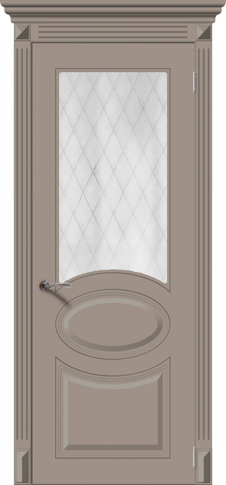 межкомнатные двери  La Porte CL010S стекло Кристалл эмаль мокко