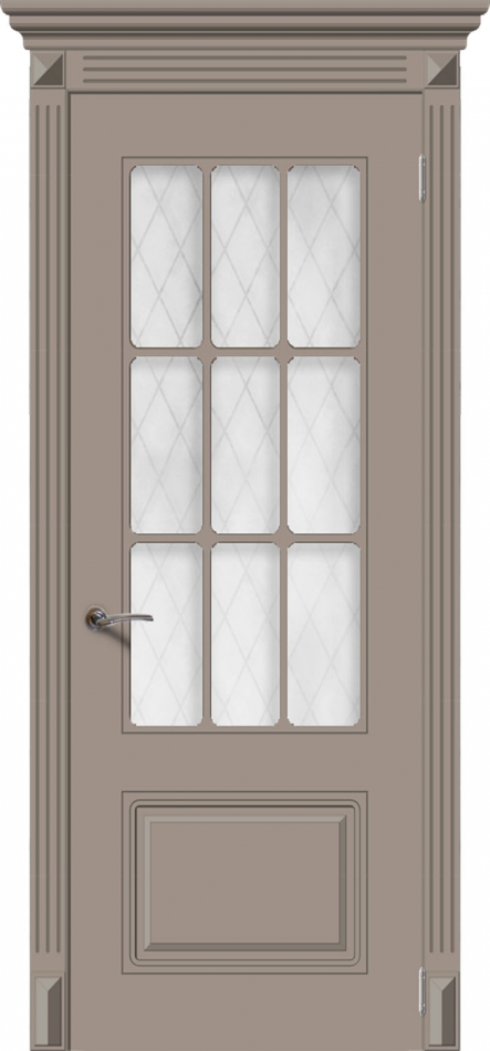 межкомнатные двери  La Porte CL011S9 стекло Кристалл эмаль мокко