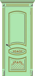 	межкомнатные двери 	La Porte CL015 эмаль фисташка