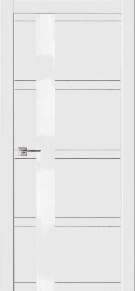 межкомнатные двери  La Porte Modern 100.2.2S стекло эмаль белая