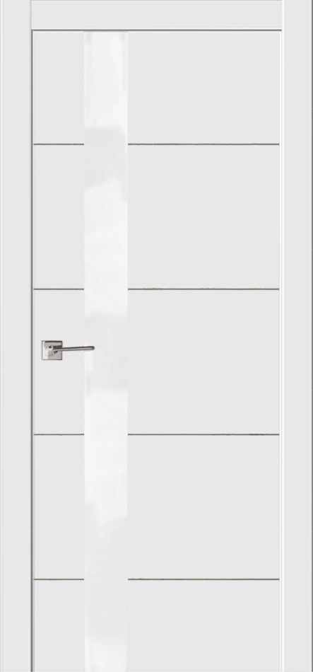 межкомнатные двери  La Porte Modern 100.2S стекло эмаль белая